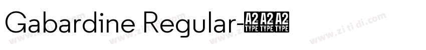 Gabardine Regular字体转换